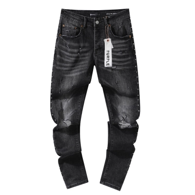 Purple Brand Washed Stacked Denim Jeans Black PU113 02
