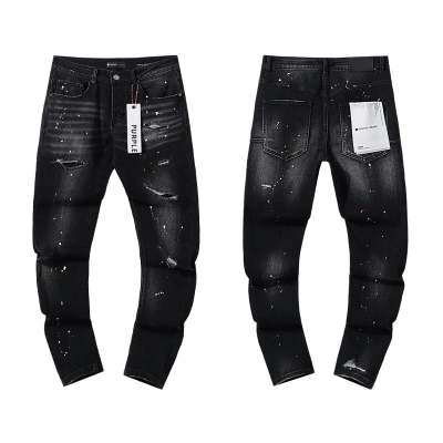 Purple Brand Washed Stacked Denim Jeans Black PU123 02