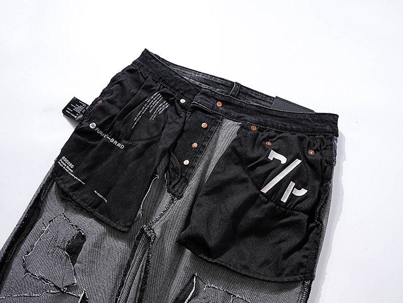 Purple Brand Washed Stacked Denim Jeans Black PU123