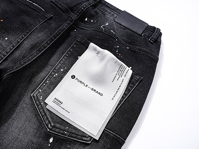 Purple Brand Washed Stacked Denim Jeans Black PU123