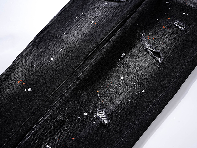 Purple Brand Washed Stacked Denim Jeans Black PU123