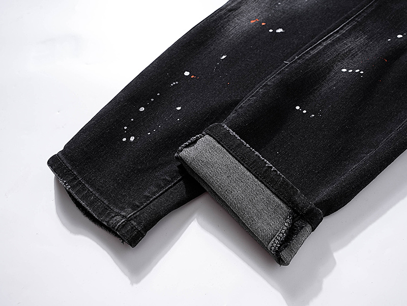 Purple Brand Washed Stacked Denim Jeans Black PU123