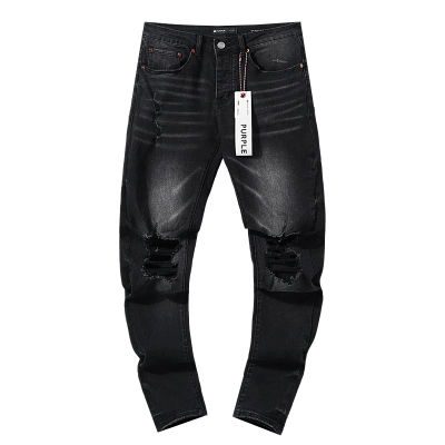 Purple Brand Washed Stacked Denim Jeans Black PU126 02