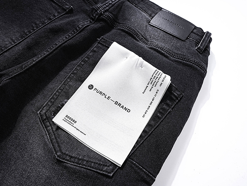 Purple Brand Washed Stacked Denim Jeans Black PU126