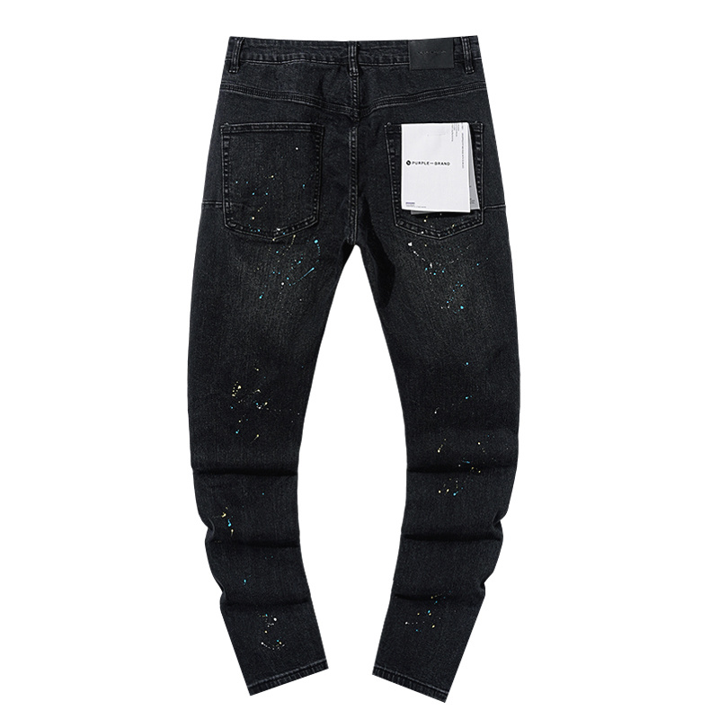 Purple Brand Washed Stacked Denim Jeans Black PU140