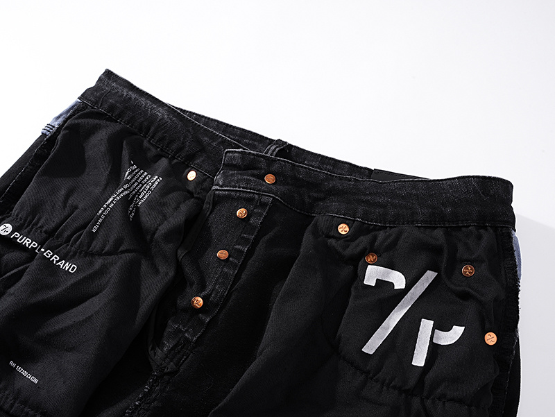 Purple Brand Washed Stacked Denim Jeans Black PU140