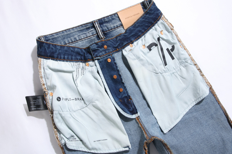 Purple Brand Washed Stacked Denim Jeans Blue PU103