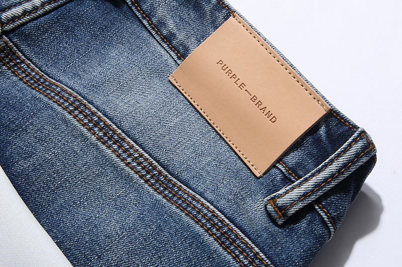 Purple Brand Washed Stacked Denim Jeans Blue PU103