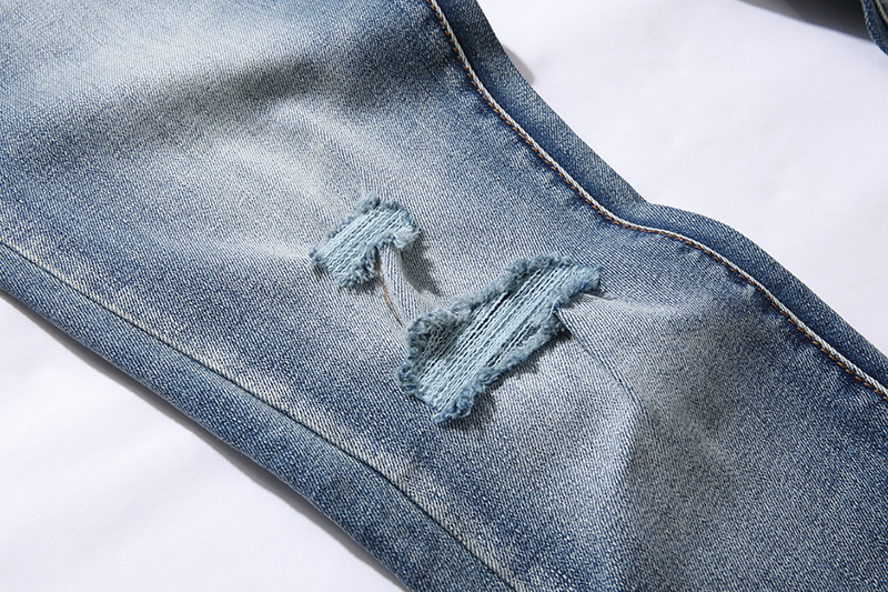 Purple Brand Washed Stacked Denim Jeans Blue PU103