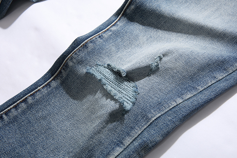 Purple Brand Washed Stacked Denim Jeans Blue PU103