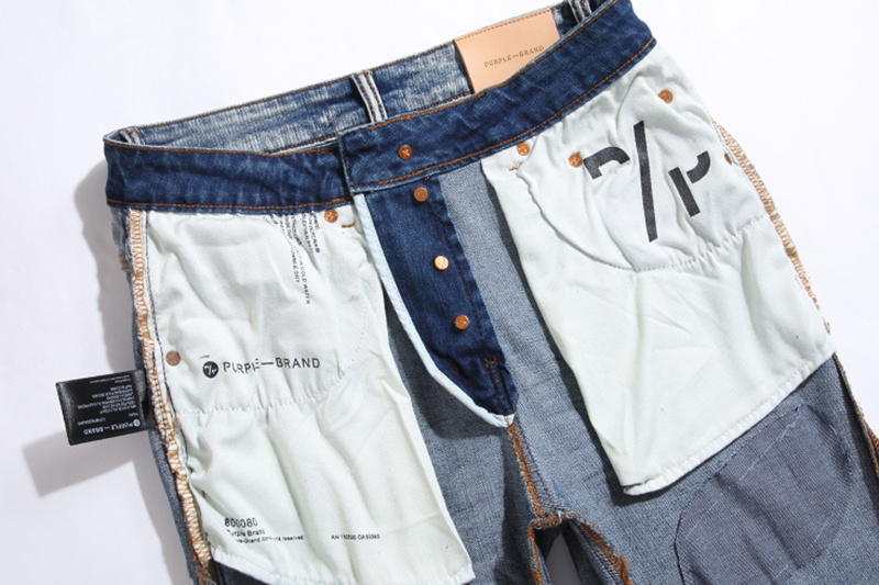 Purple Brand Washed Stacked Denim Jeans Blue PU104