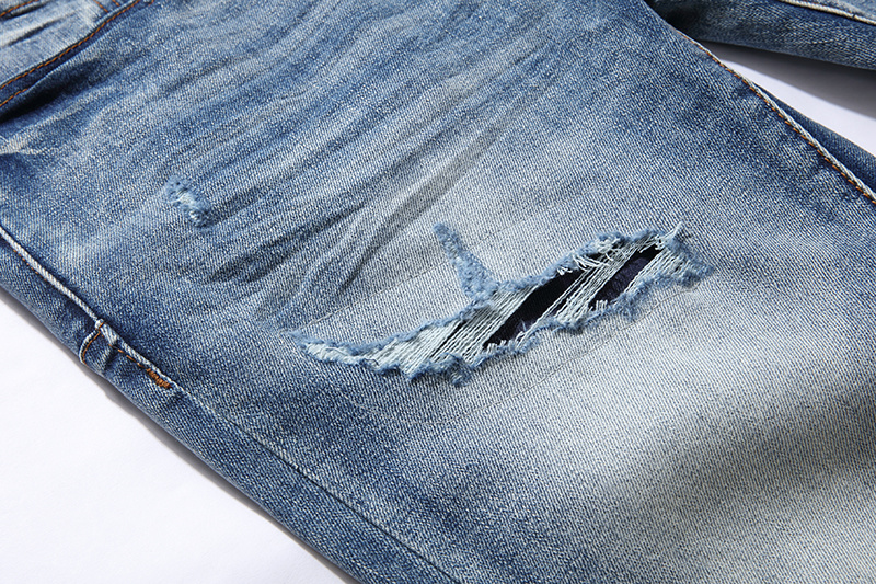 Purple Brand Washed Stacked Denim Jeans Blue PU104