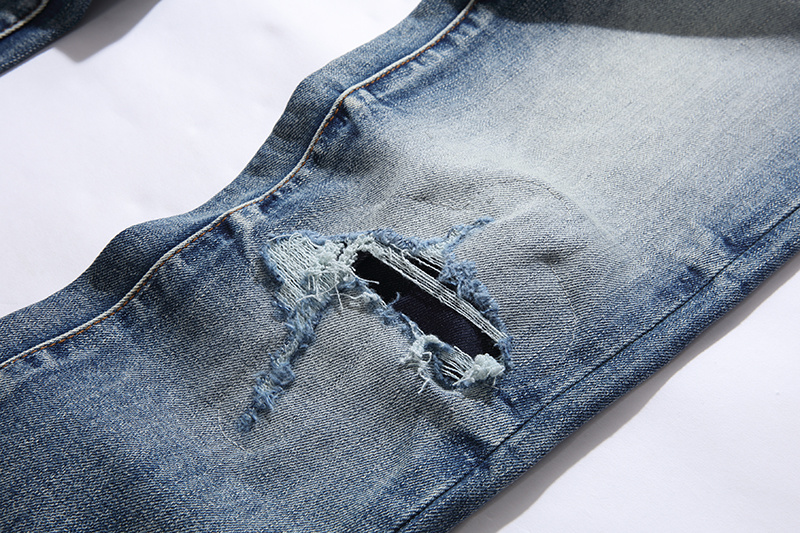 Purple Brand Washed Stacked Denim Jeans Blue PU104