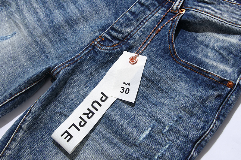 Purple Brand Washed Stacked Denim Jeans Blue PU104