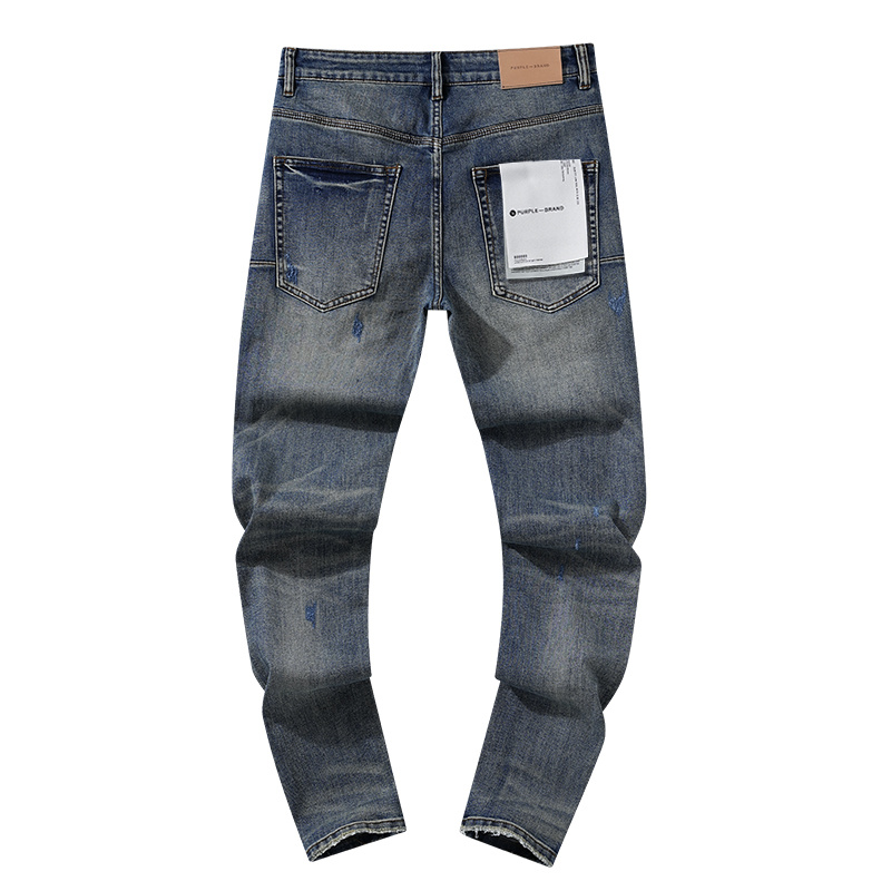 Purple Brand Washed Stacked Denim Jeans Blue PU107
