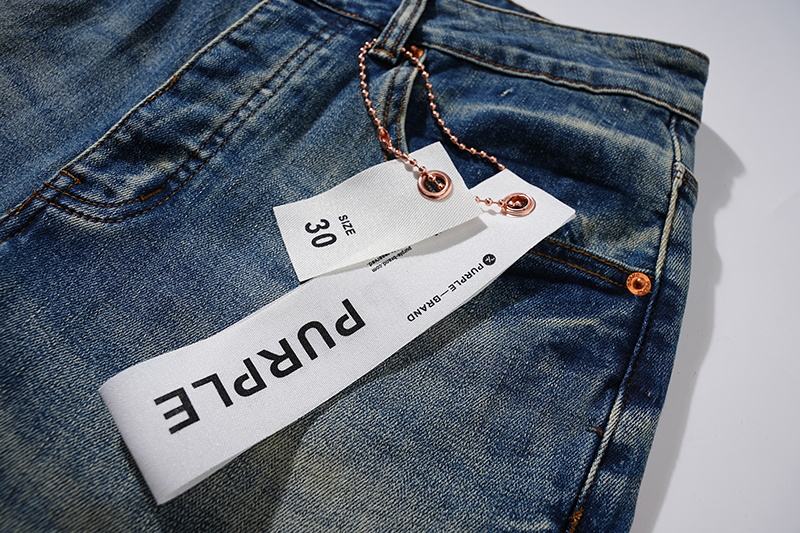 Purple Brand Washed Stacked Denim Jeans Blue PU107