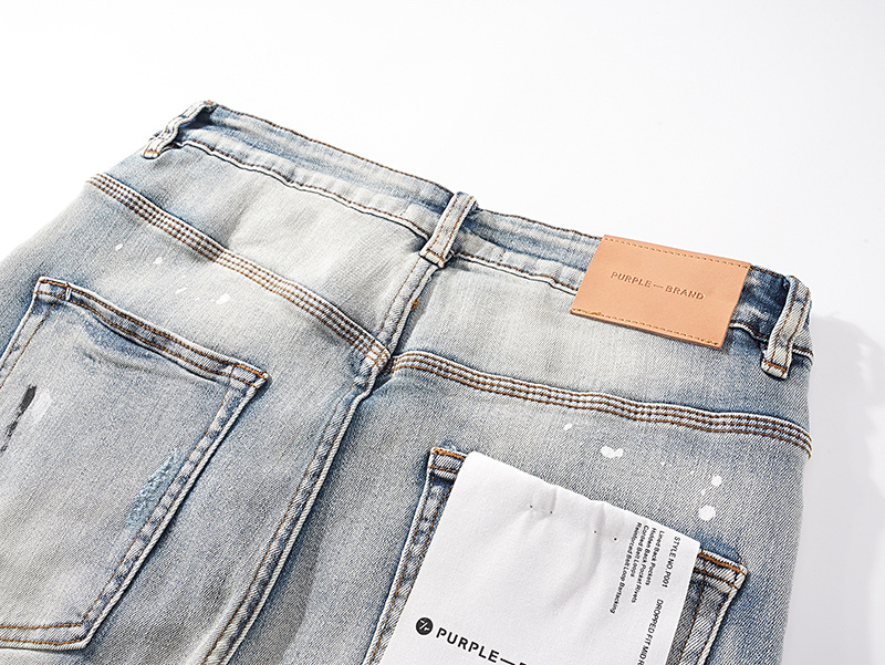 Purple Brand Washed Stacked Denim Jeans Gray PU139