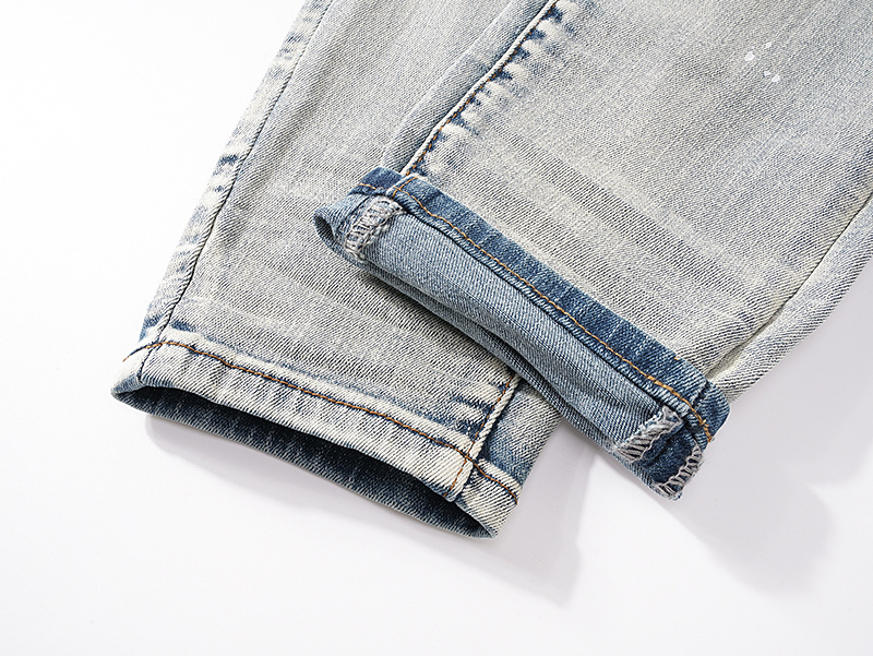 Purple Brand Washed Stacked Denim Jeans Gray PU139