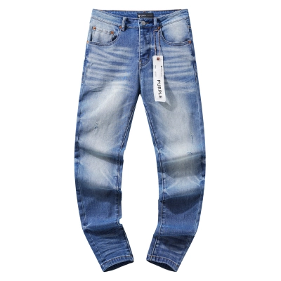 Purple Brand Washed Stacked Denim Jeans Light Blue PU106 02