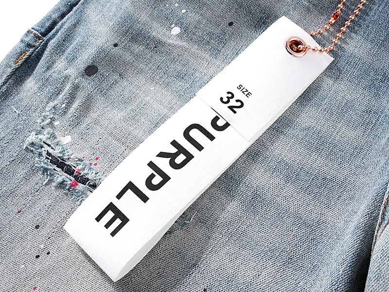 Purple Brand Washed Stacked Denim Jeans Light Blue PU138