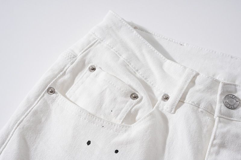 Purple Brand Washed Stacked Denim Jeans White PU105