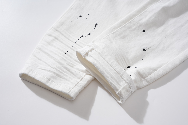 Purple Brand Washed Stacked Denim Jeans White PU105