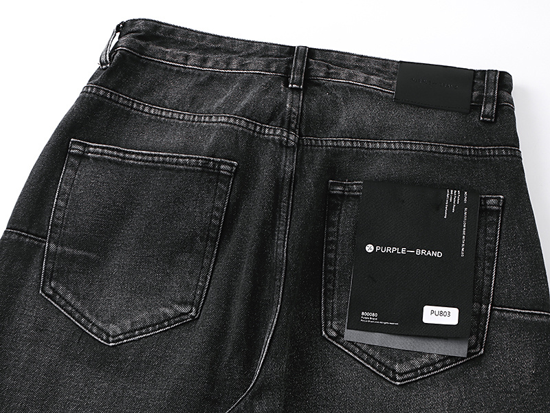 Purple Brand Washed Straight Denim Jeans Black PU803