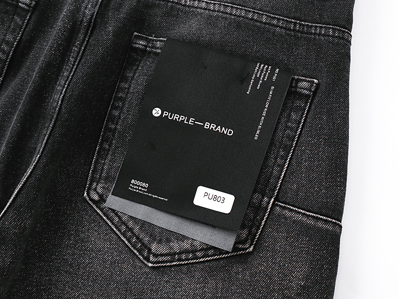 Purple Brand Washed Straight Denim Jeans Black PU803