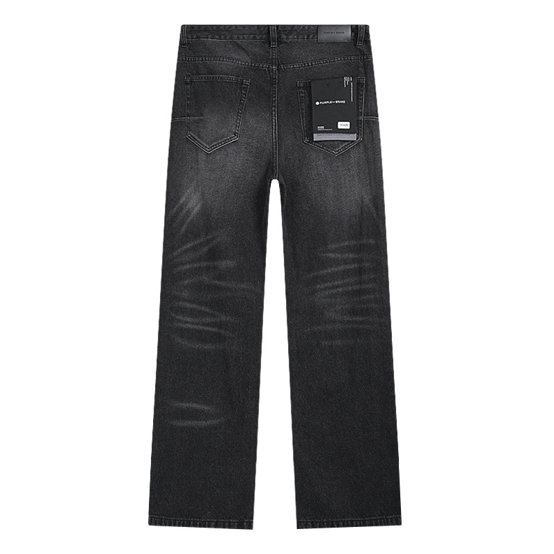 Purple Brand Washed Wide Leg Denim Jeans Black PU829
