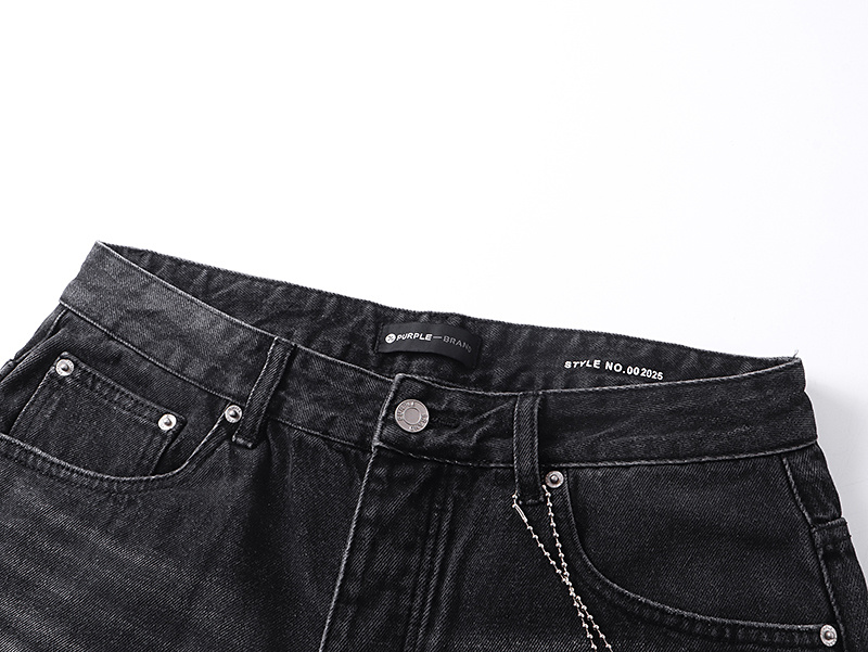 Purple Brand Washed Wide Leg Denim Jeans Black PU829