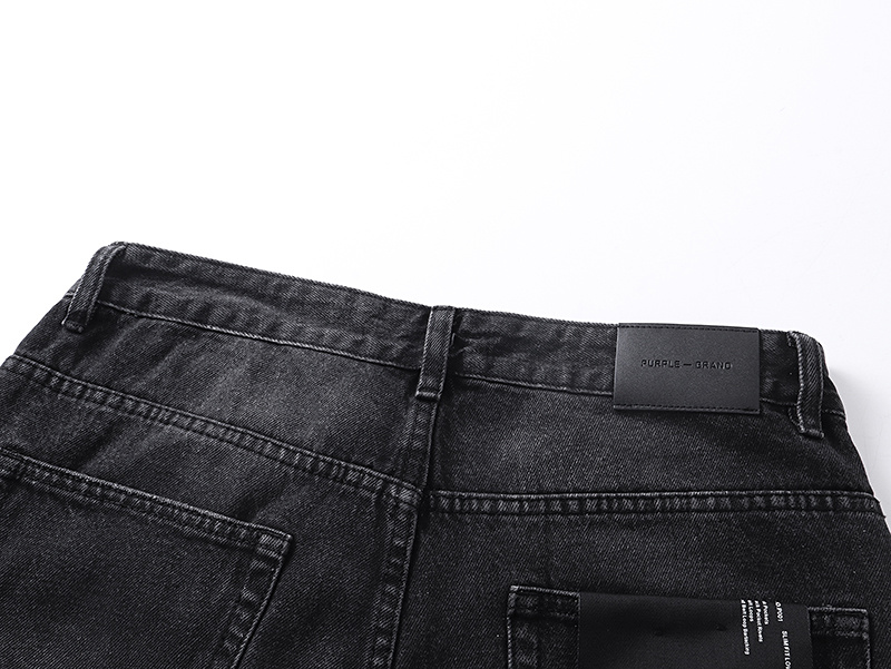 Purple Brand Washed Wide Leg Denim Jeans Black PU829