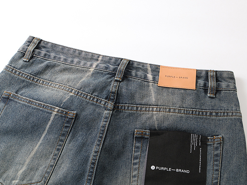 Purple Brand Washed Wide Leg Denim Jeans Blue PU811