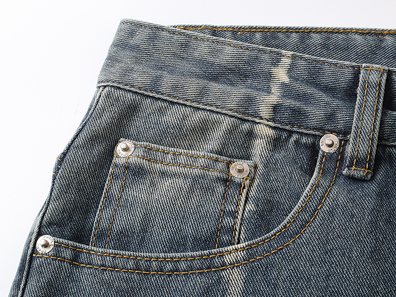 Purple Brand Washed Wide Leg Denim Jeans Blue PU811