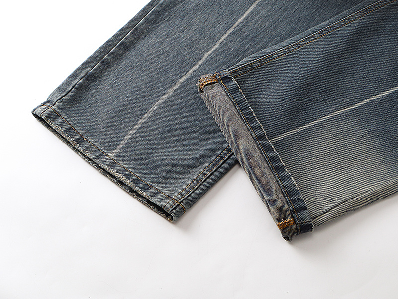 Purple Brand Washed Wide Leg Denim Jeans Blue PU811