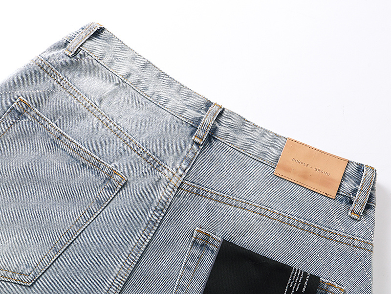 Purple Brand Washed Wide Leg Denim Jeans Light Blue PU830
