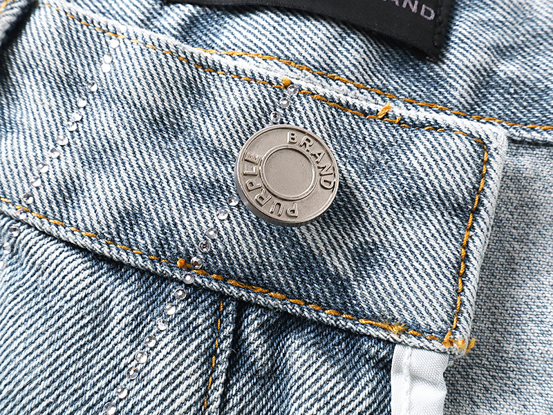 Purple Brand Washed Wide Leg Denim Jeans Light Blue PU830