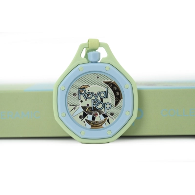 Swatch x Audemars Piguet Mechanical Watch Ice Blue & Lime 02