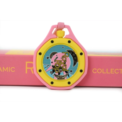 Swatch x Audemars Piguet Mechanical Watch Yellow & Pink 02