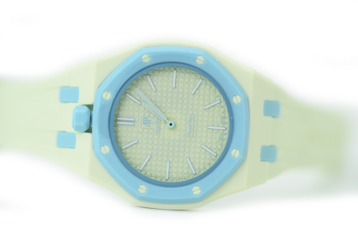 Swatch x Audemars Piguet Quartz Watch Ice Blue & Lime