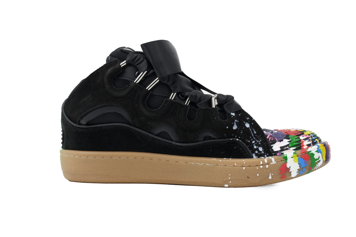 Lanvin Curb Sneakers Black Paint Splatter – Premium Ver.