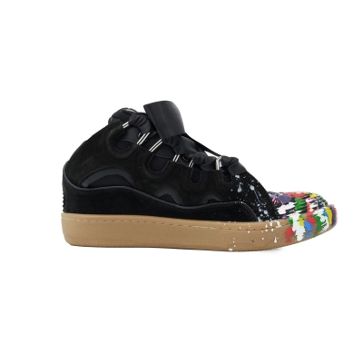 Lanvin Curb Sneakers Black Paint Splatter – Premium Ver. 02