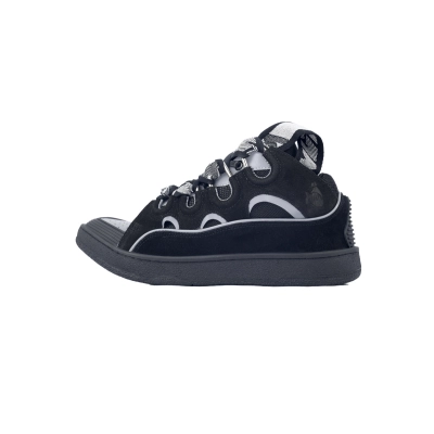 Lanvin Curb Sneakers Black SilVer. Metallic – Premium Ver. 01