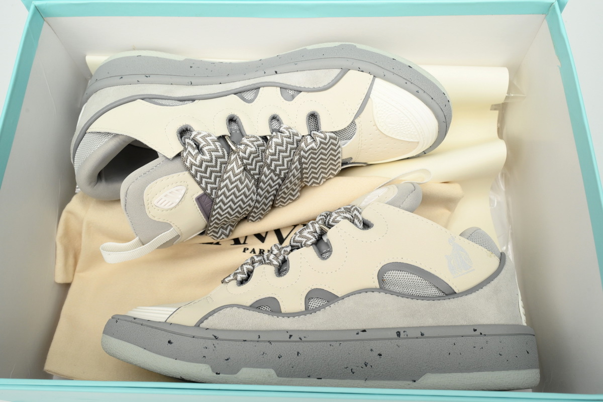 Lanvin Curb Sneakers Lady Graphic Cream White Gray – Standard Ver.
