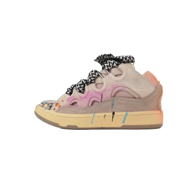 Lanvin Curb Sneakers Pink Paint Splatter – Premium Ver. 01