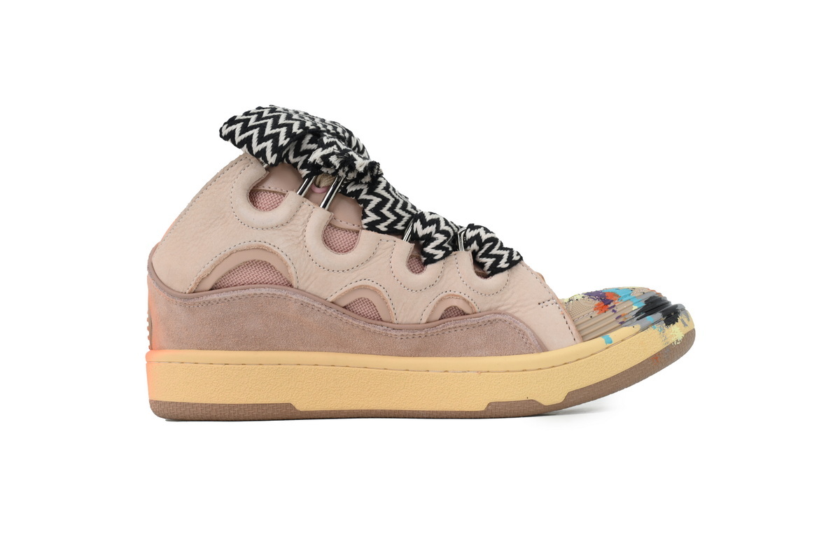 Lanvin Curb Sneakers Pink Paint Splatter – Premium Ver.