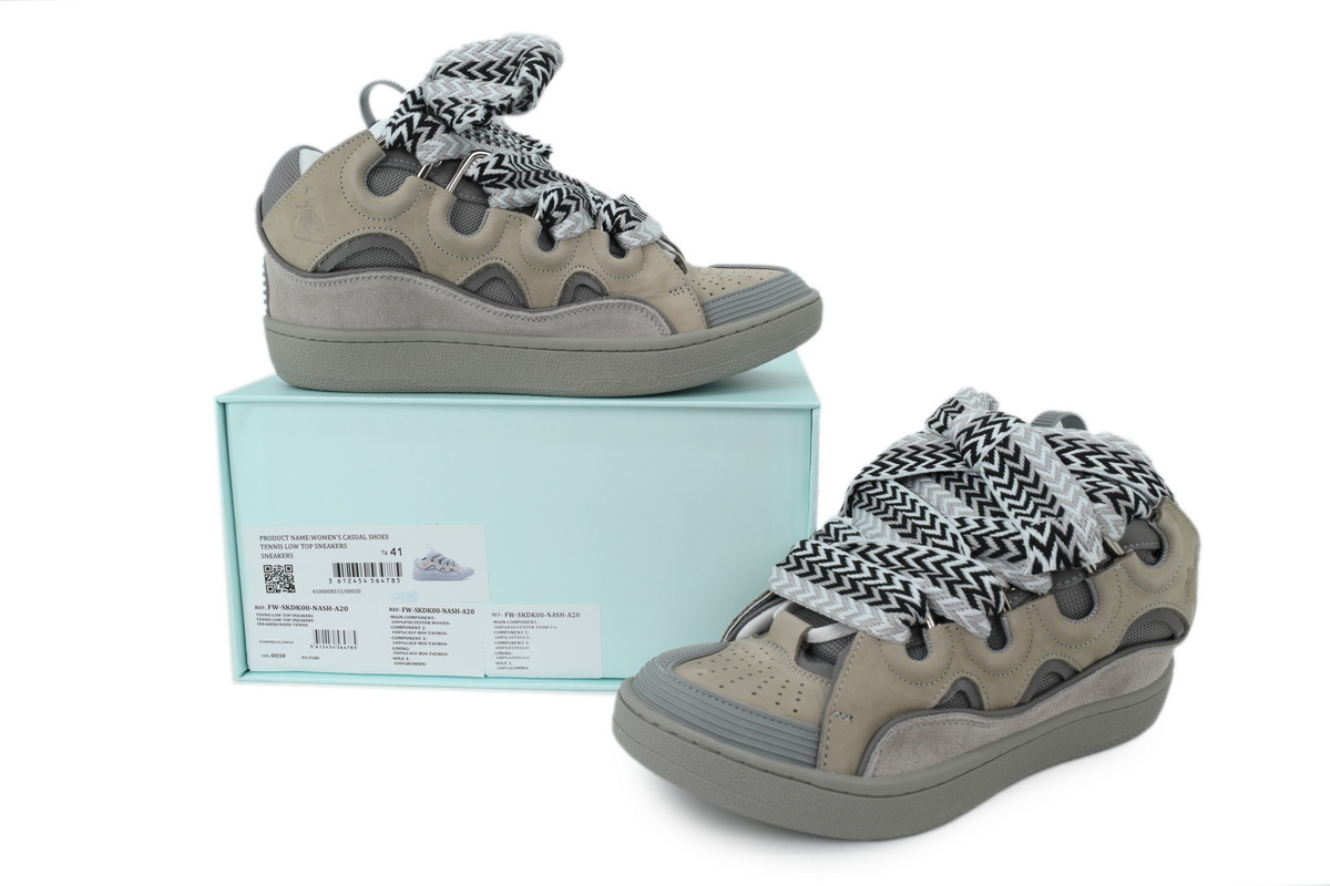 Lanvin Curb Sneakers Solid Gray – Premium Ver.