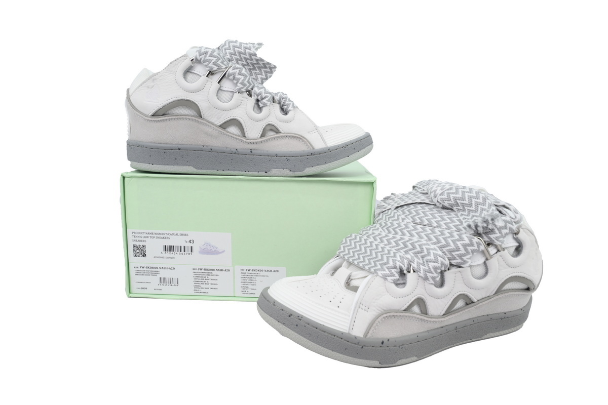 Lanvin Curb Sneakers White Gray – Premium Ver.