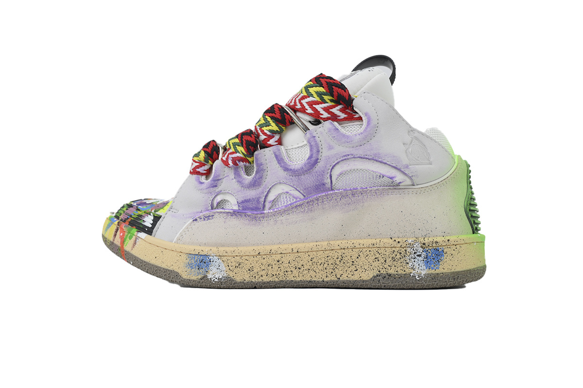 Lanvin Curb Sneakers White Paint Splatter – Premium Ver.