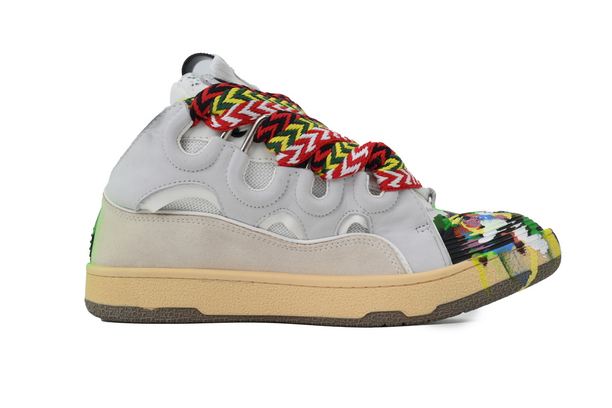 Lanvin Curb Sneakers White Paint Splatter – Premium Ver.