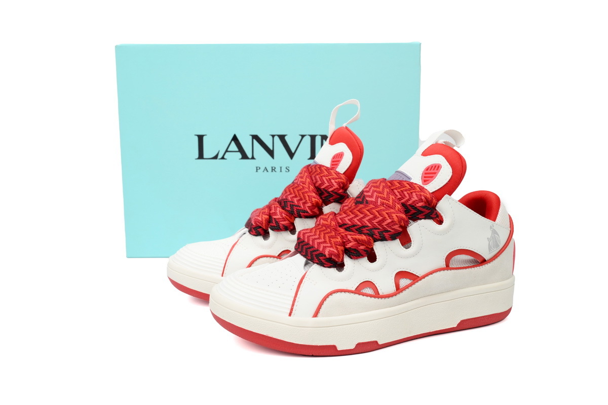 Lanvin Curb Sneakers White Red – Standard Ver.